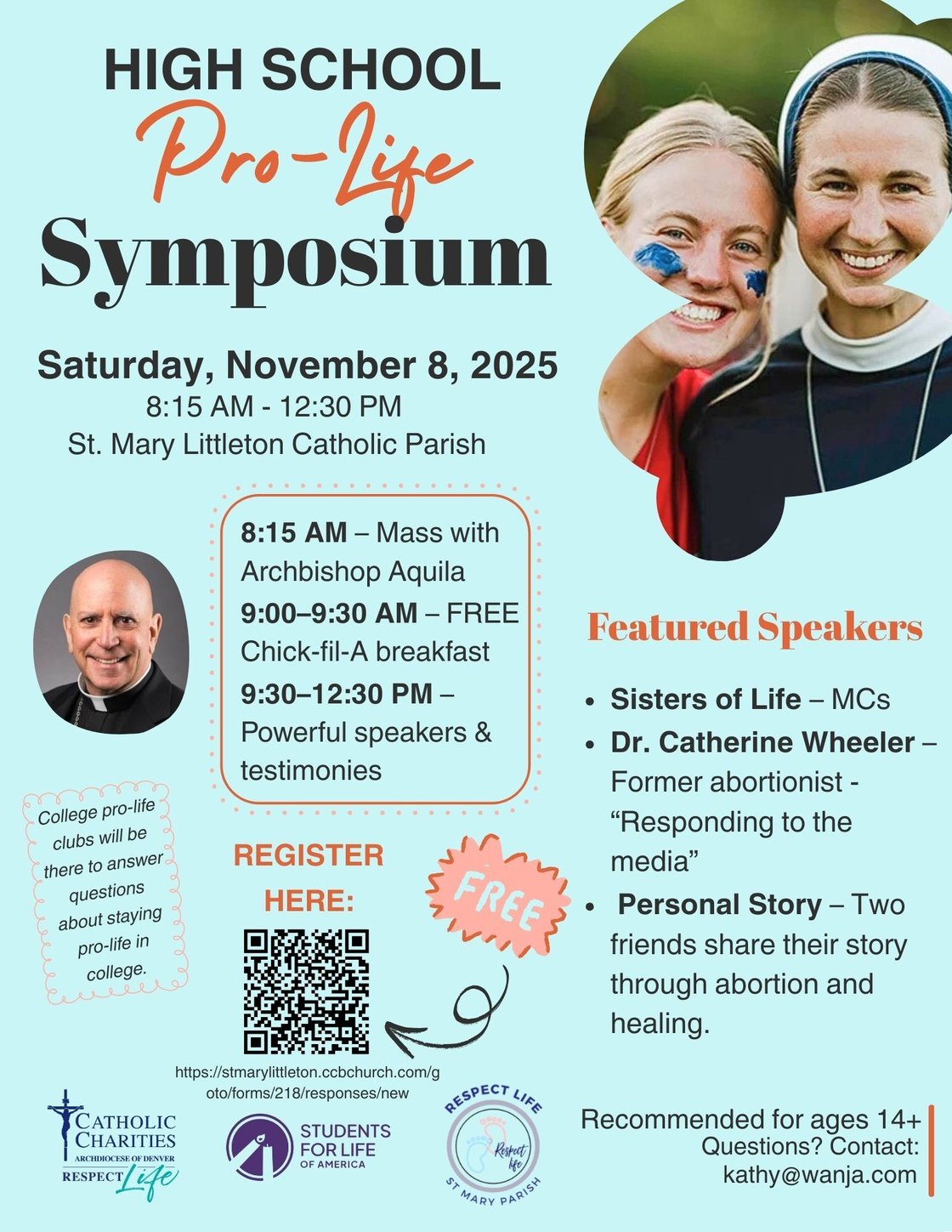 3rd HS Pro-life Symposium Flyer