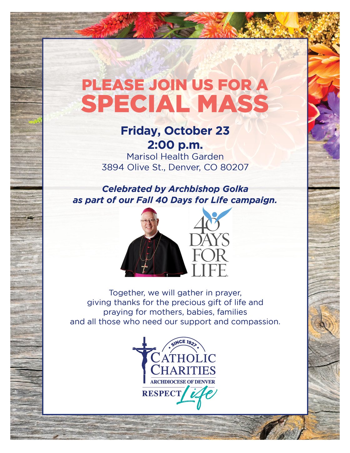 40 Days for Life Flyer Fall 2026